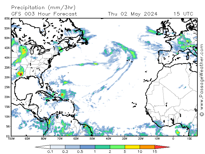 Niederschlagskarte Nordatlantik